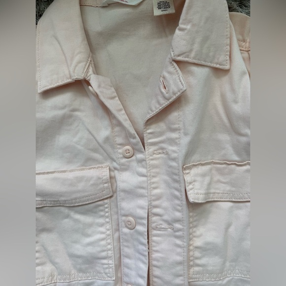 Levi's NEW Soft Surplus Coverall Romper In Light Pink Peach Size Small - Picture 7 of 10